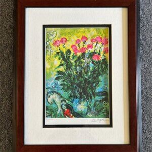 Marc Chagall "Les Roses" Framed 115/275 Limited Edition GICLEE